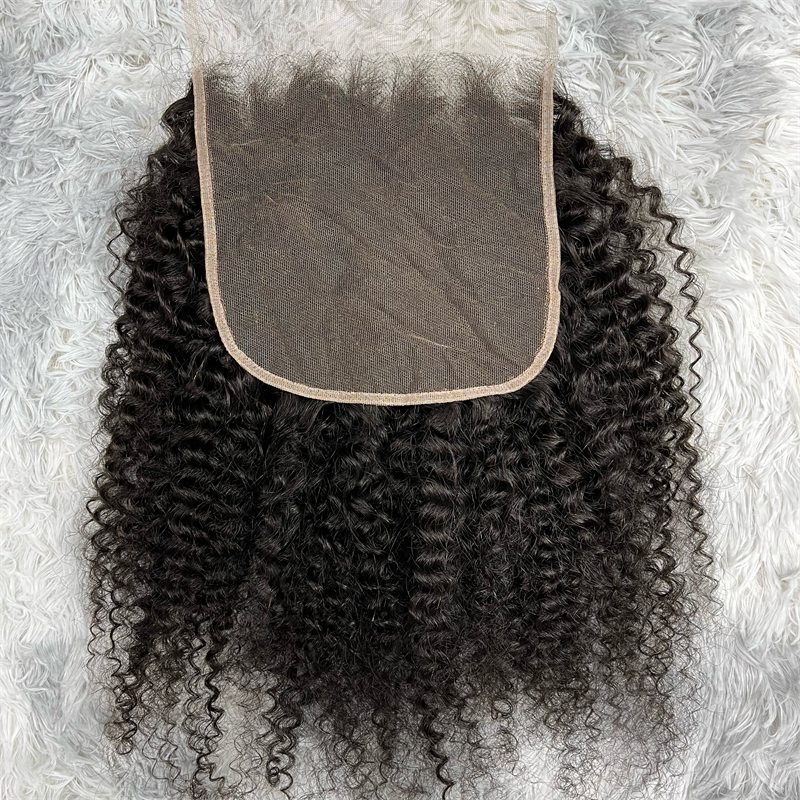 Virgin Hair Afro Kinky Curly 4X4 5X5 6X6 7X7 HD Lace Closure - 图片 2